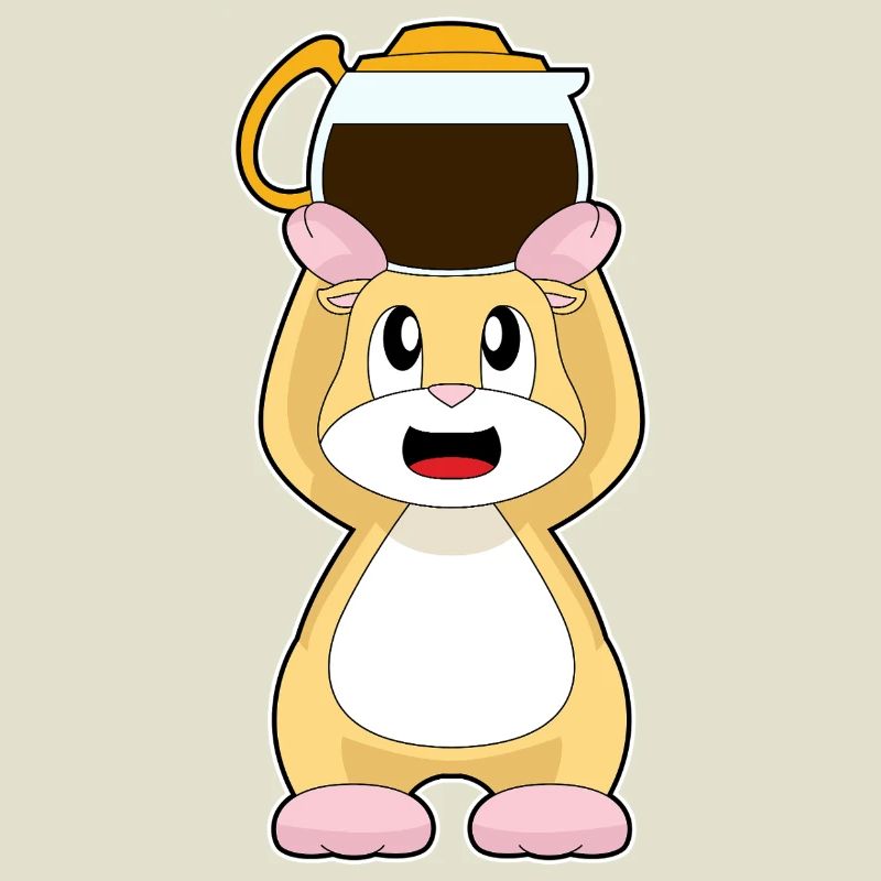 Hamster Kaffee Kaffeekanne