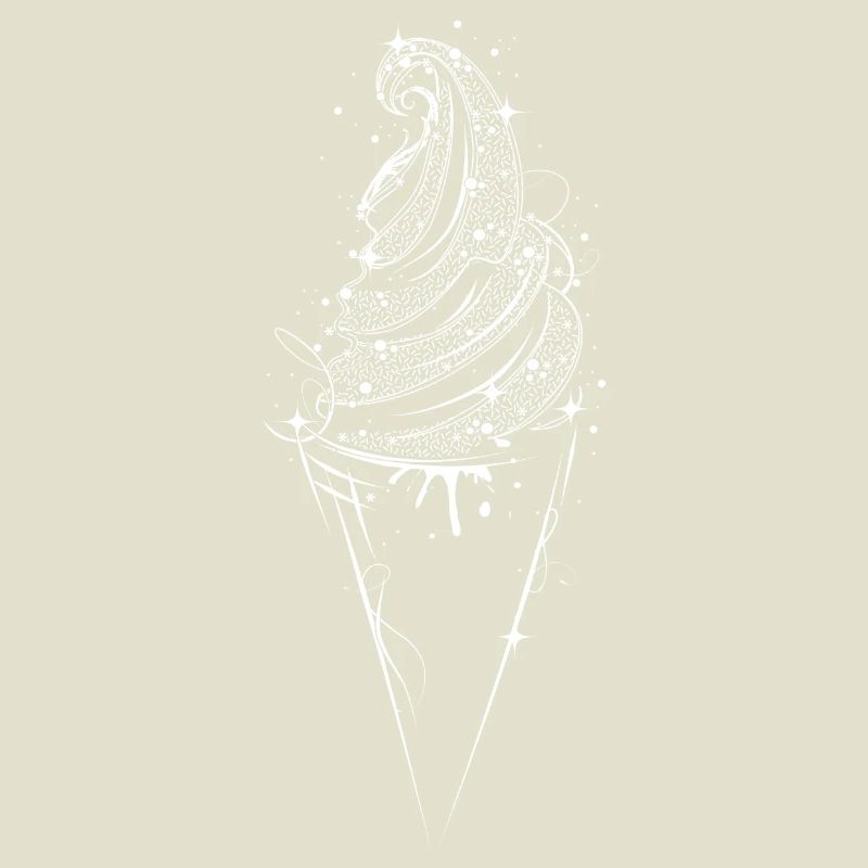 Eis in der Waffel