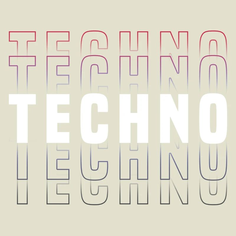 Futuristisches Techno-Design mit Neonfarben