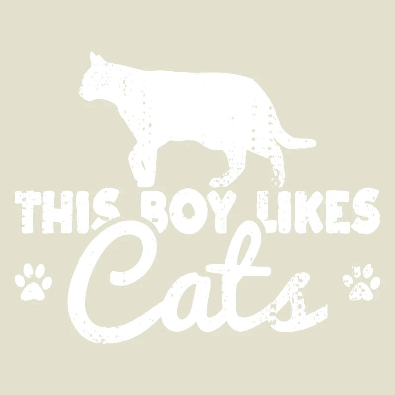 This boy likes cats