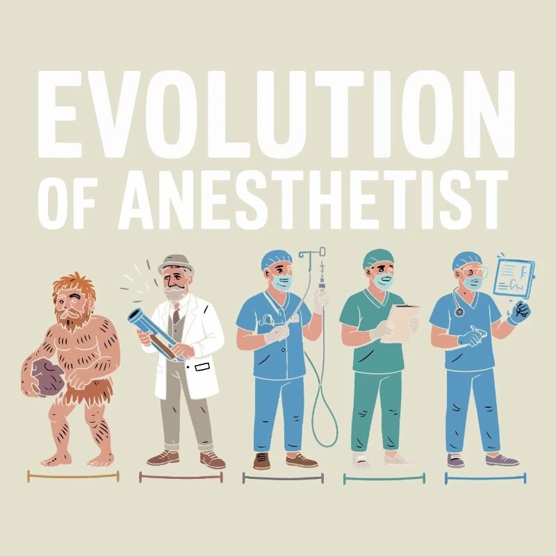 Evolution der Anästhesisten Illustration