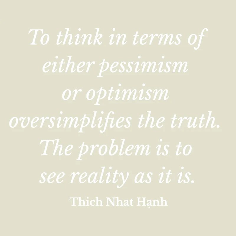 Reality as It Is: Mindful Typographic Quote