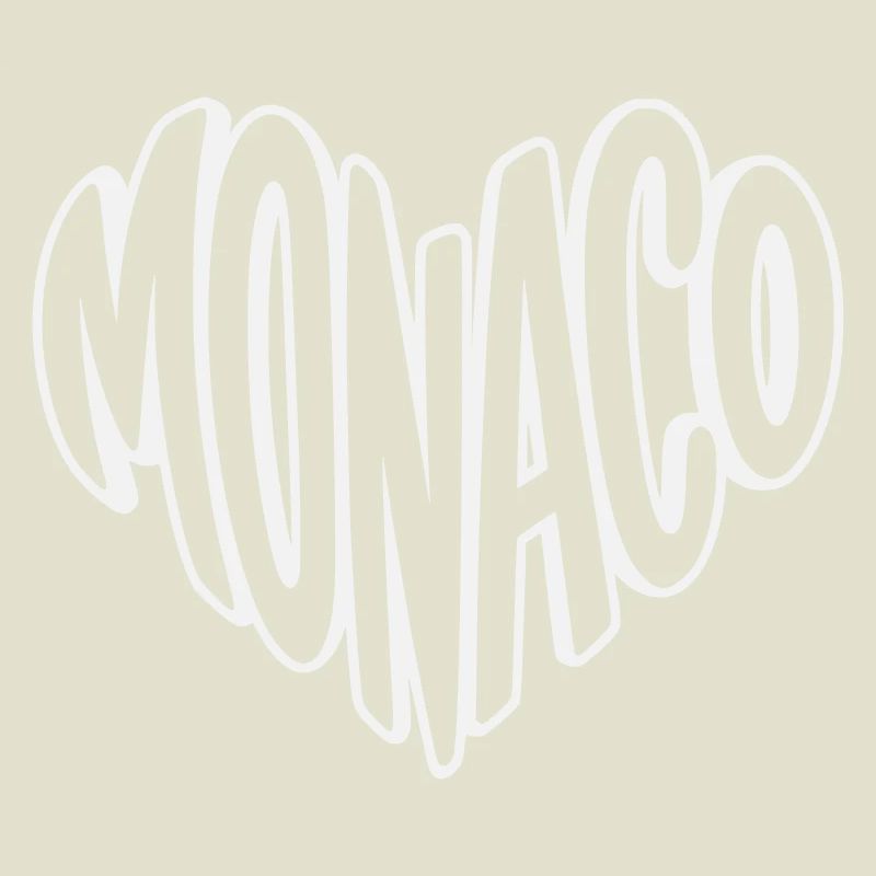 Monaco Schriftzug Retro Typo