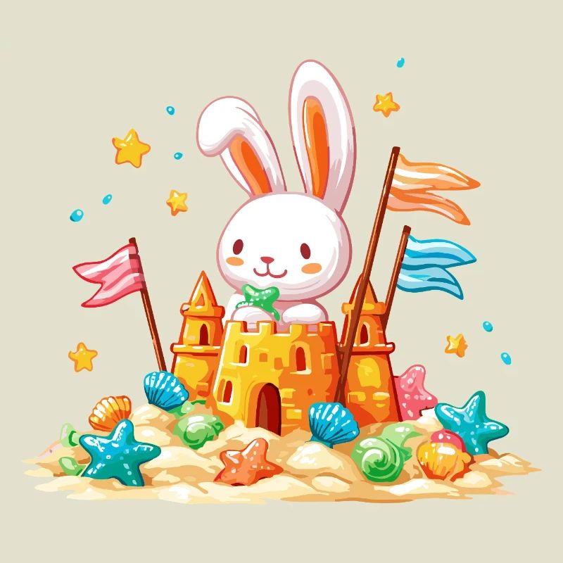 Bunny on the Beach Sandpit