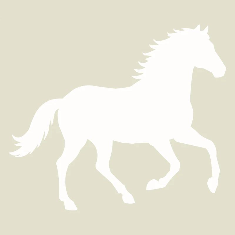 Silhouette d’un cheval sauvage