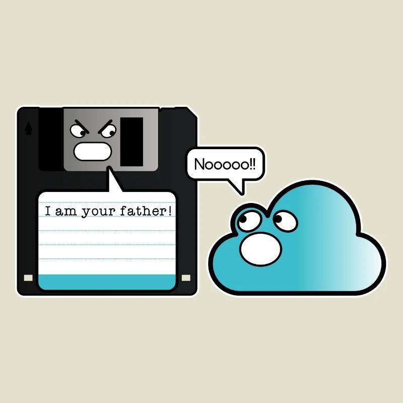 Floppy cloud memory father computer joke