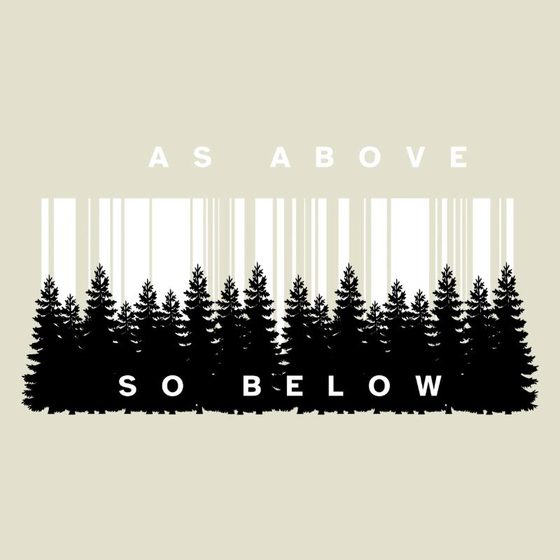 As Above So Below Forest Barcode