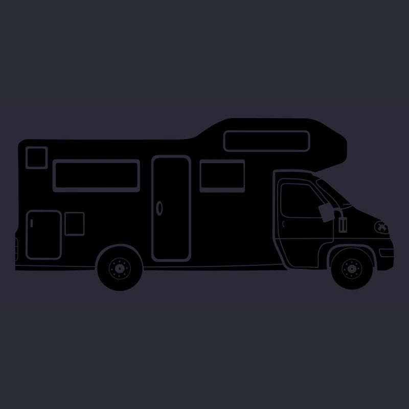 Silhouette de camping-car – design de camping simple