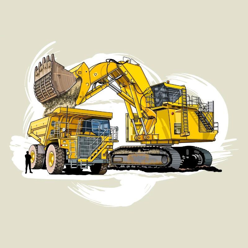 Mega machines on the construction site