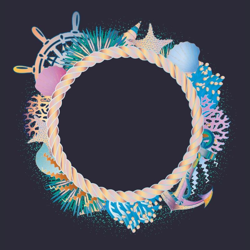 Maritime Rope Frame – with Corals & Shells