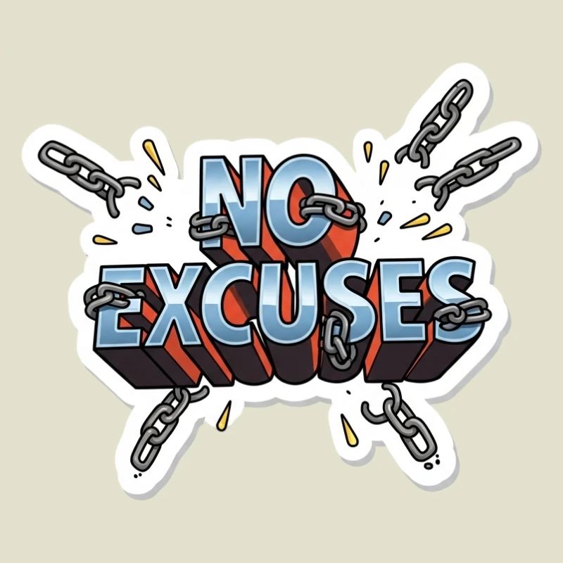 No Excuses Chains Graphic Tee