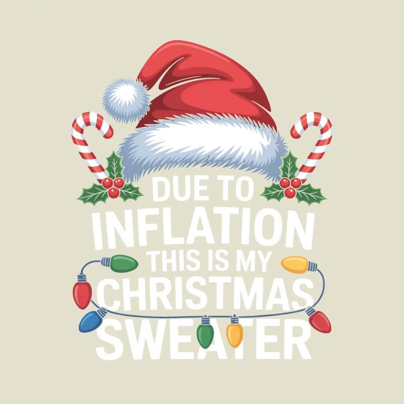 Inflation Weihnachtspullover-Humor