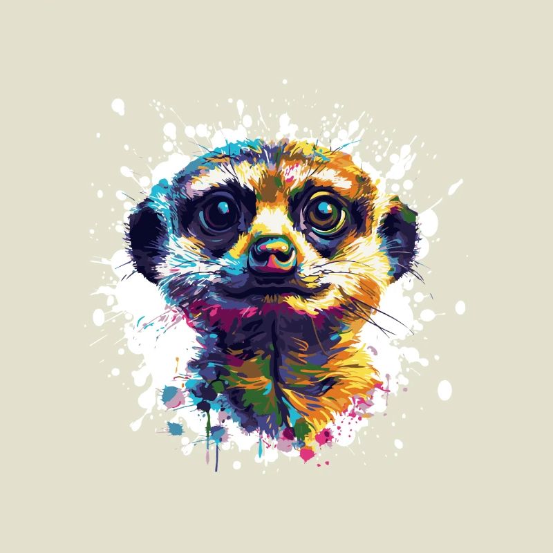 Éclaboussure de portrait de suricate