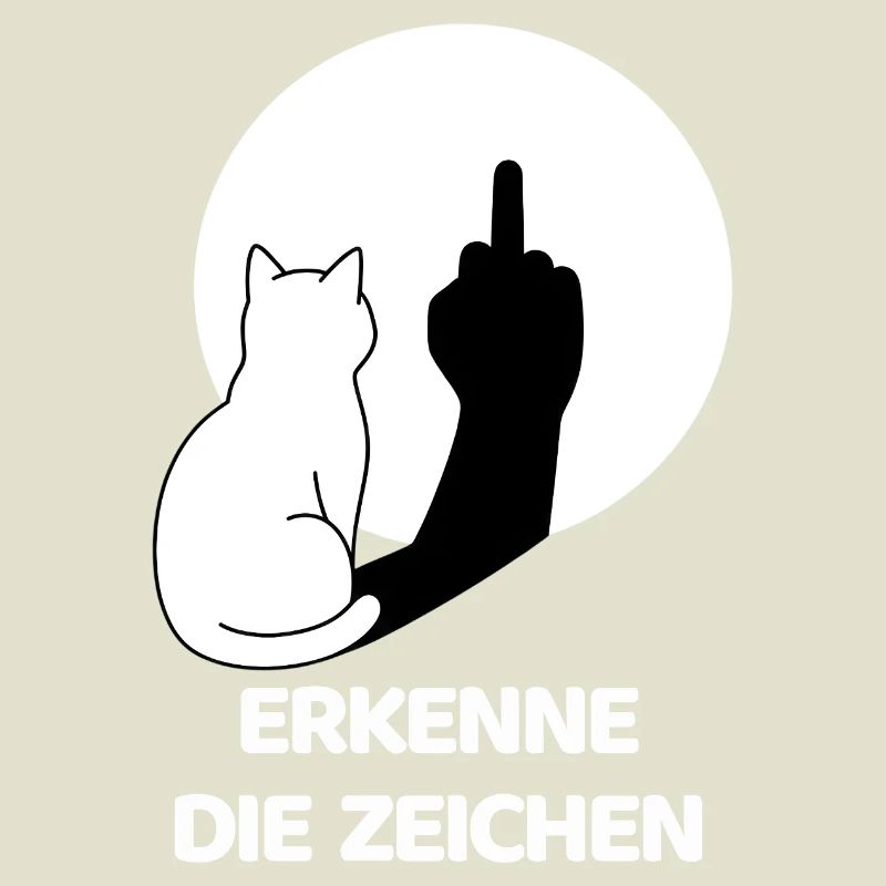 Recognize the Signs Cat Middle Finger Shadow
