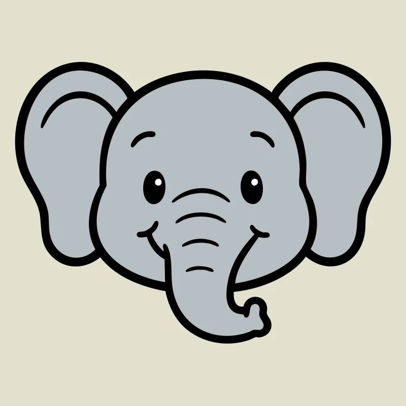 Playful elephant print for children