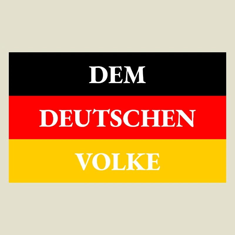 DRAPEAU AU PEUPLE ALLEMAND
