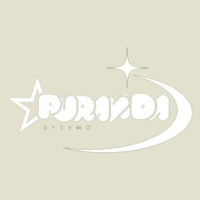 Style spatial avec étoile et comète