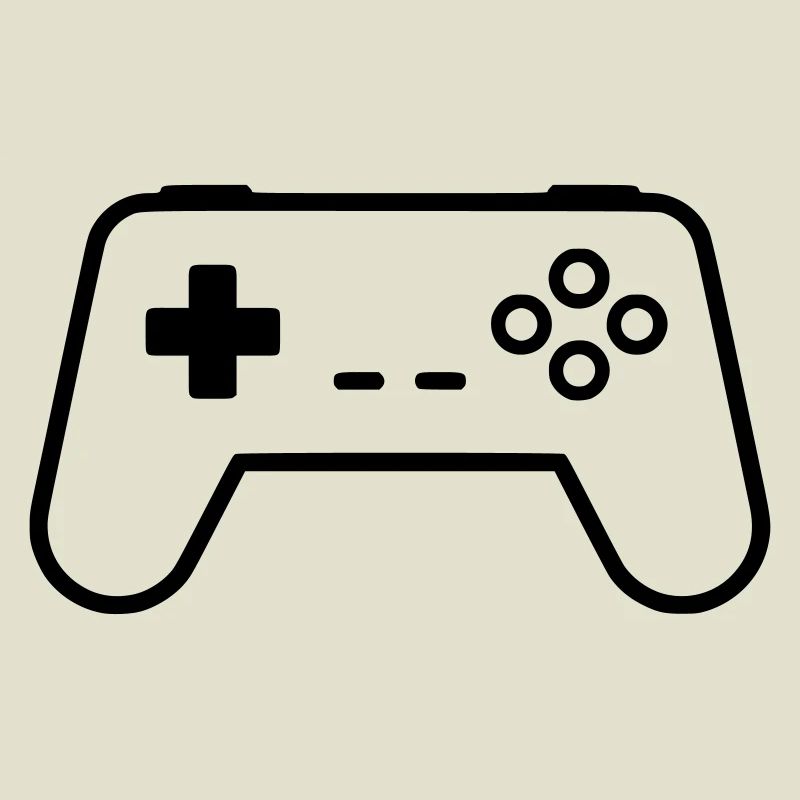 Gamepad Controller Outline Gaming Vector