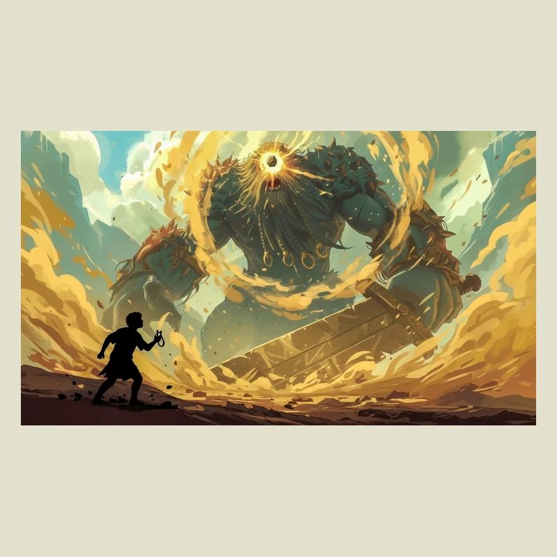 David vs Goliath: shepherd’s stone hits giant