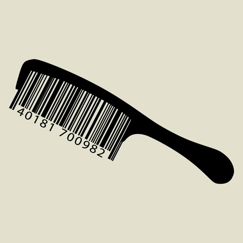 Illustrationskamm mit Barcode