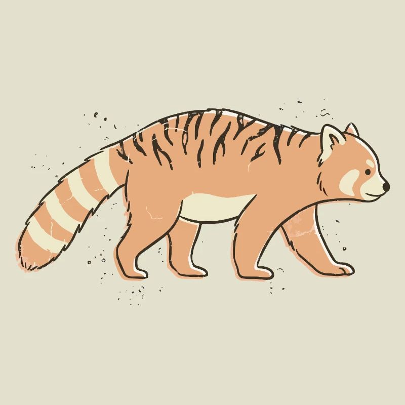 Roter Tiger-Streifenpanda