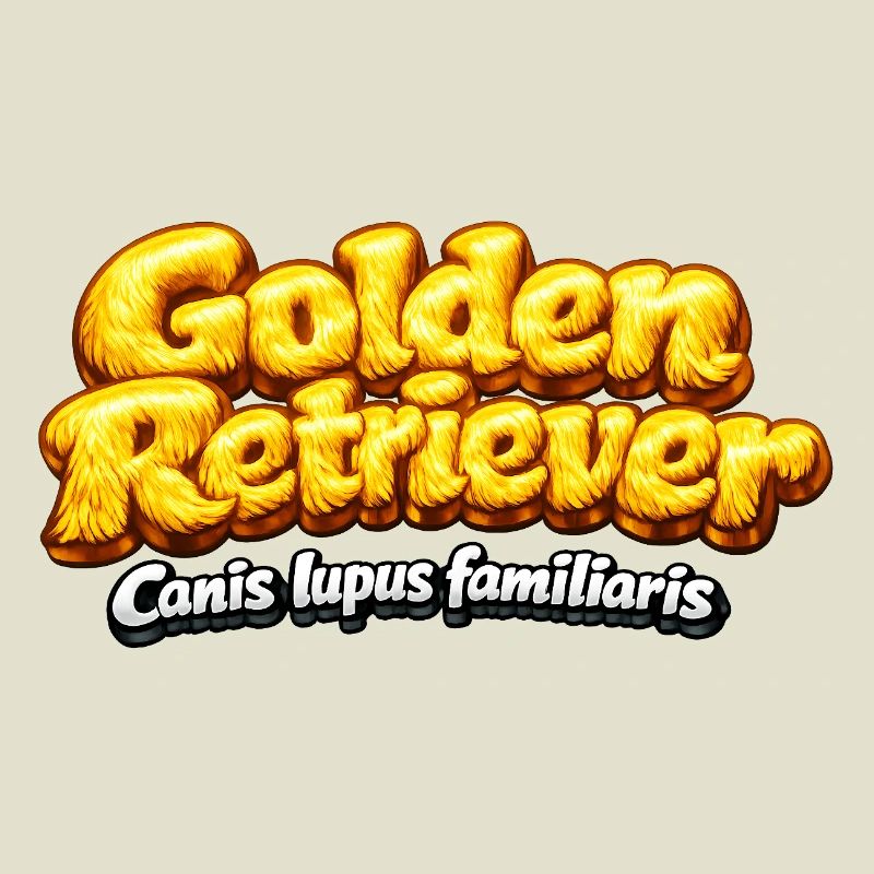 Golden Retriever - typographic design