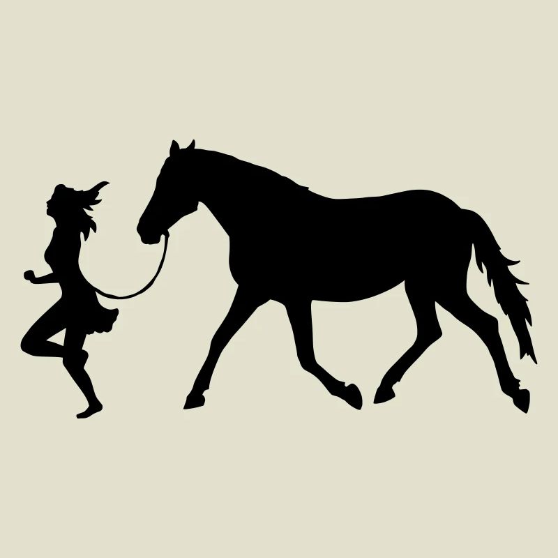 Frau mit Pferd