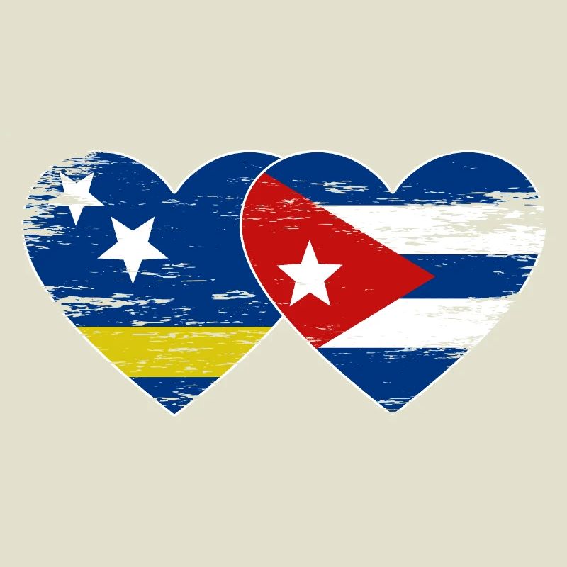 Cœur du drapeau de Curaçao Cuba utilisé