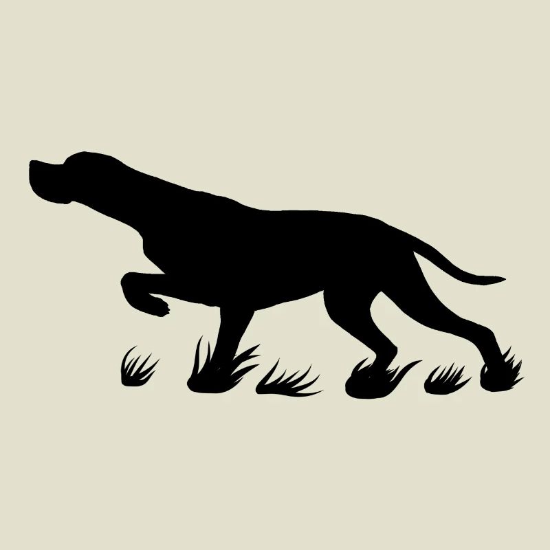 schwarzer Pointer vorstehend