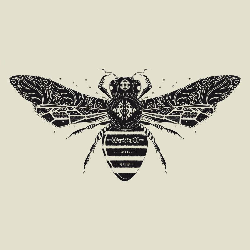 artfully designed bee