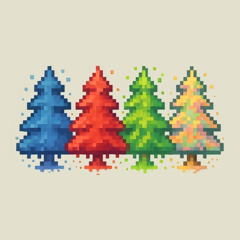 Pixelwald Weihnachtsbaum gaming