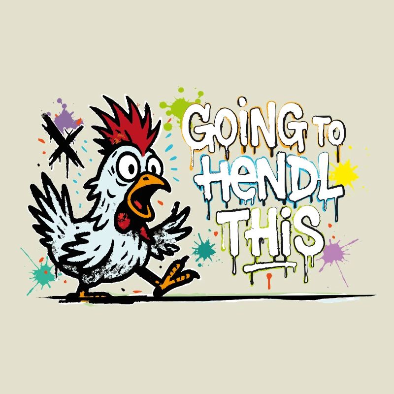 Going to Hendl This Graffiti Denglisch Spruch