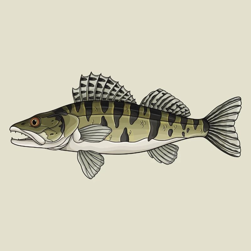 Conception de poissons prédateurs à zanders pour pêcheurs