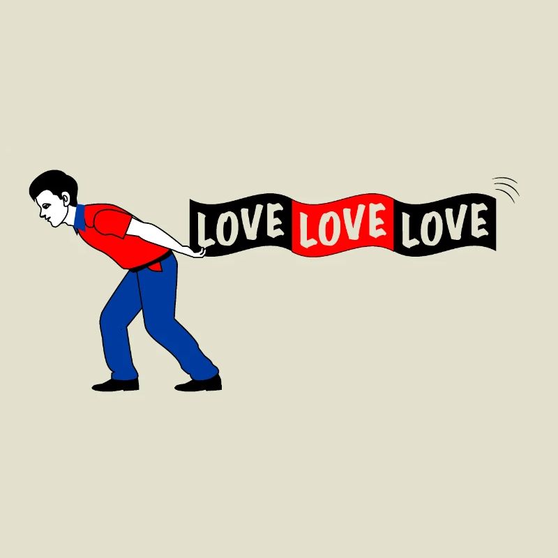 Man pulls LOVE banner