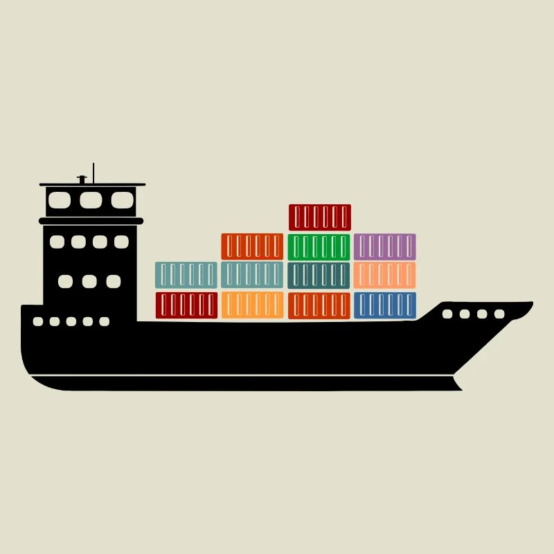 Sea container ship or boat with containers