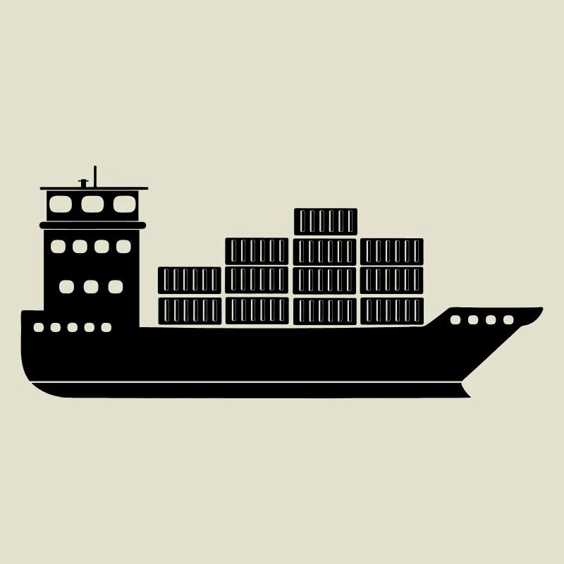 Seecontainerschiff oder Boot mit Containern
