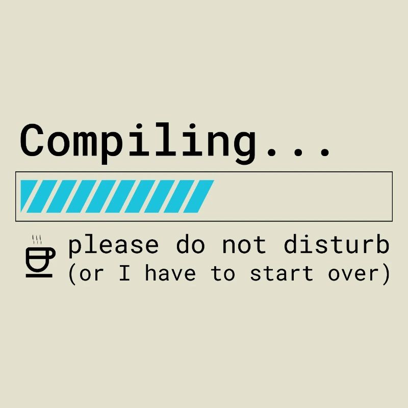 Funny Programmer T-Shirt - Compiling Please