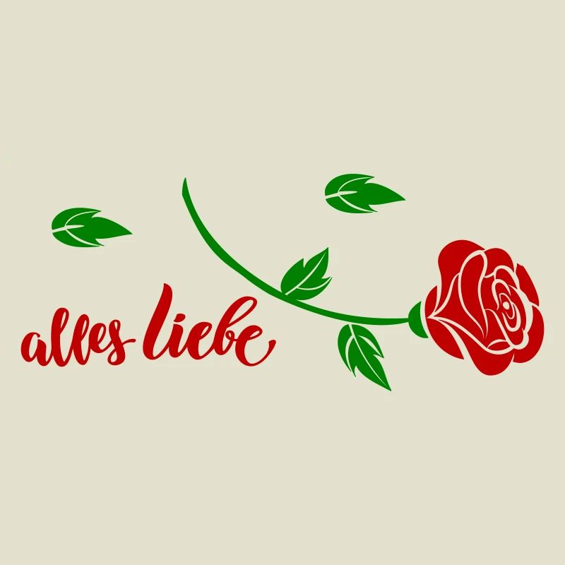 alles Liebe mit einer Rose