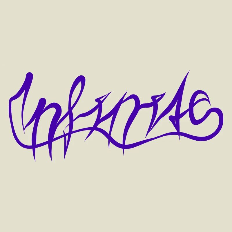 Lila Graffiti Schriftzug Muster