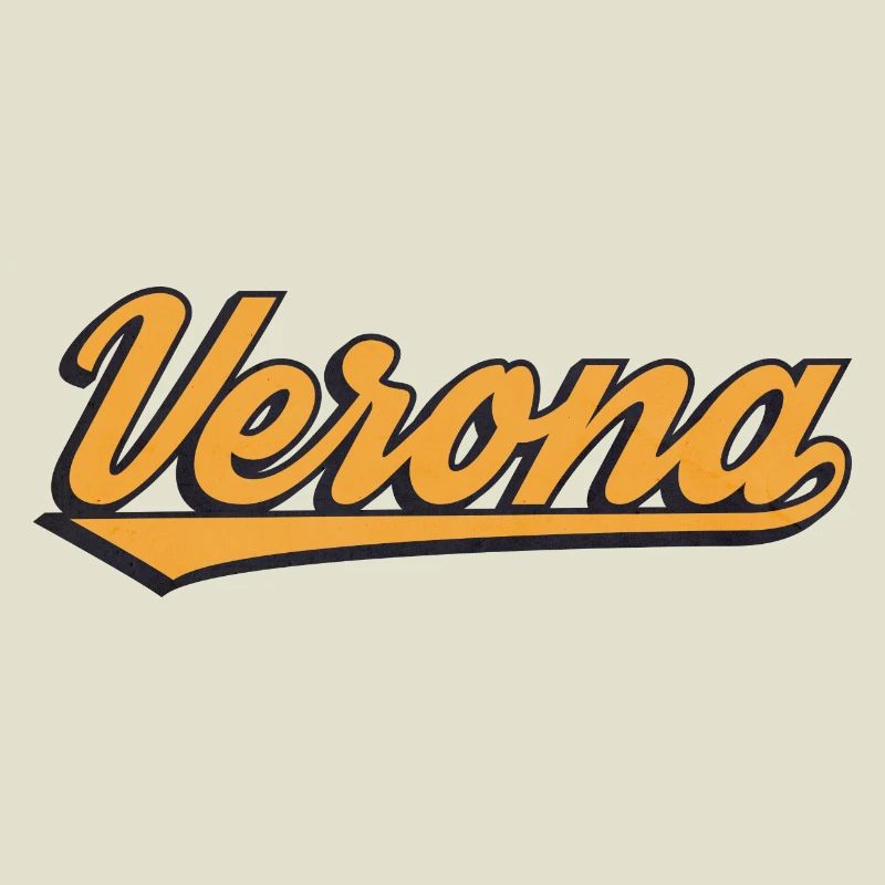 Logo rétro script de Vérone