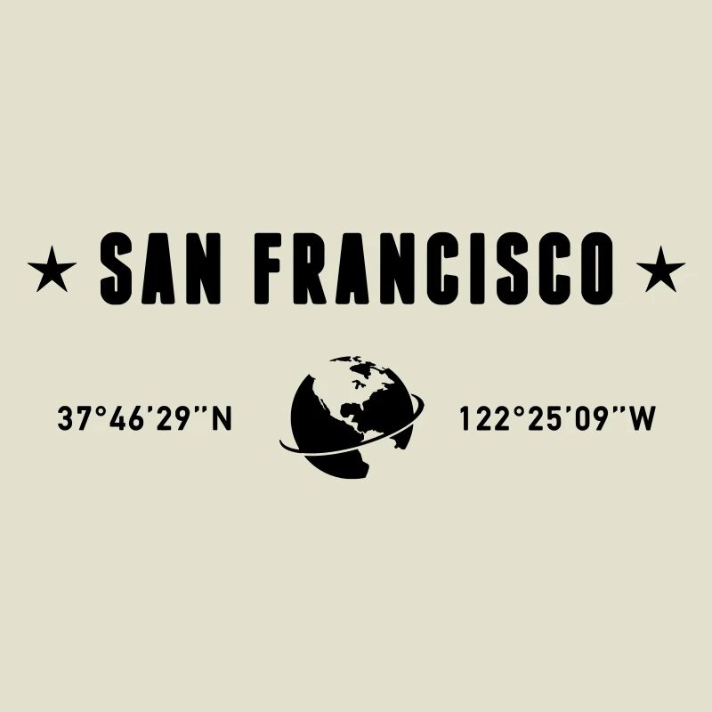 San Francisco Coordinates Planet Earth