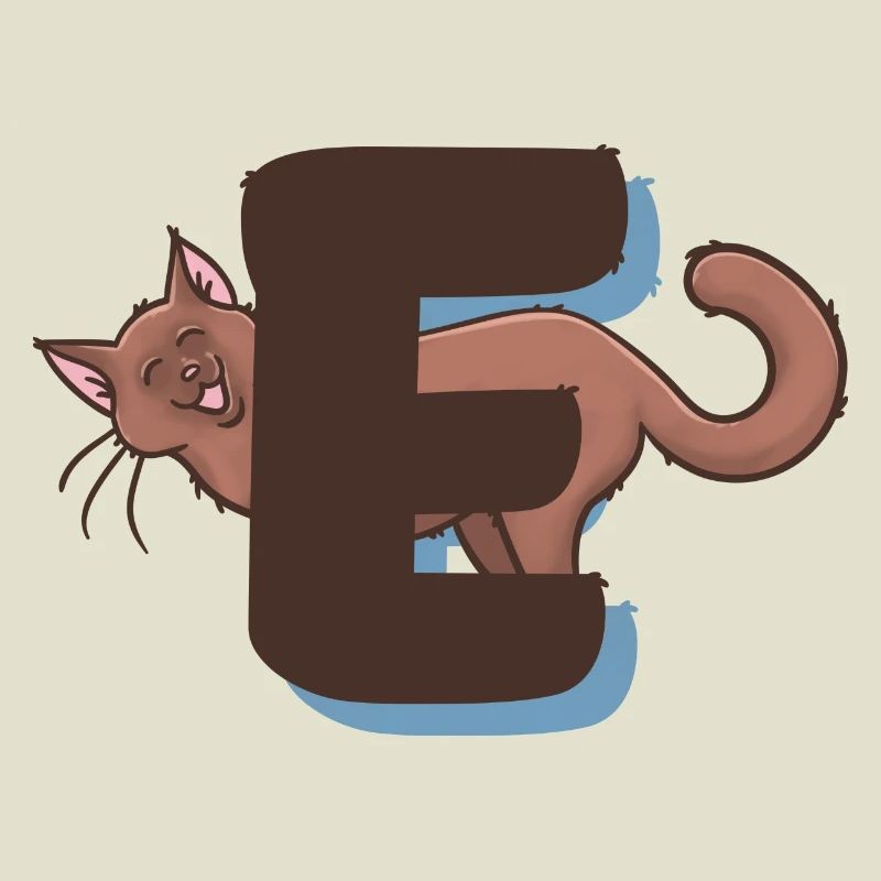 Katze Buchstabe E