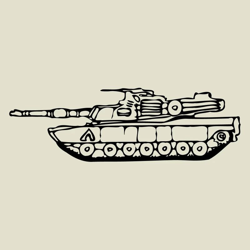 réservoir M1 Abrams dessiné