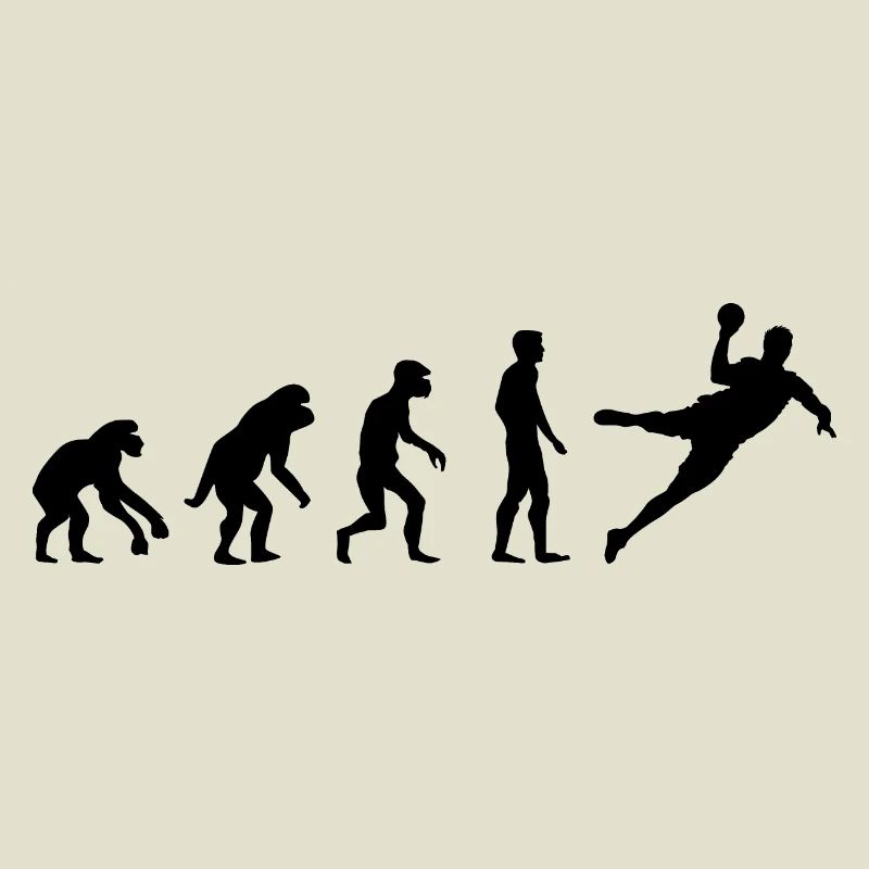 Evolution handball funny design team icon