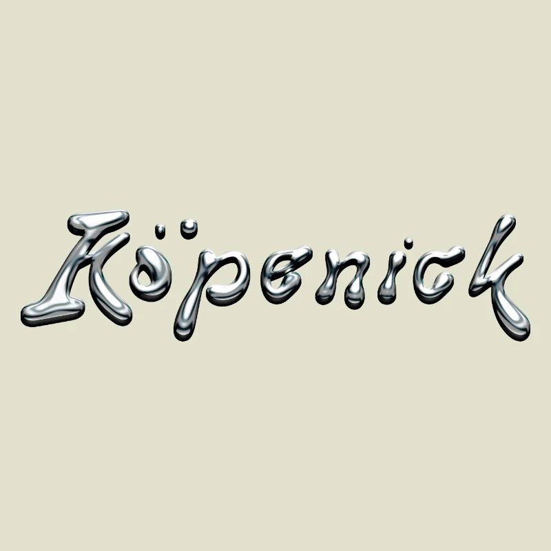 Köpenick Liquid Chrome Typography