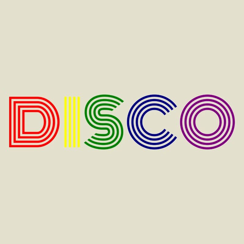 Disco Neon Stripes Retro