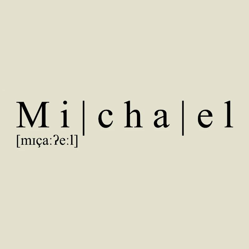 Nom : abstrait, typographique, blanc, Michael