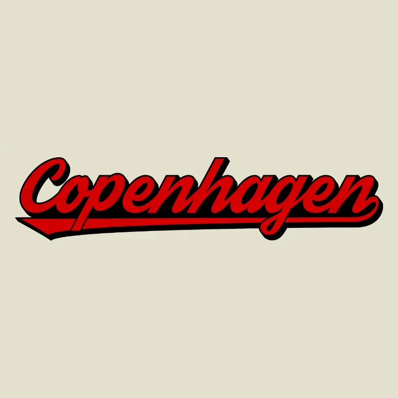 Lettrage rétro de Copenhague