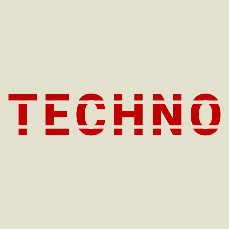 Techno lettering design for ravers and electro
