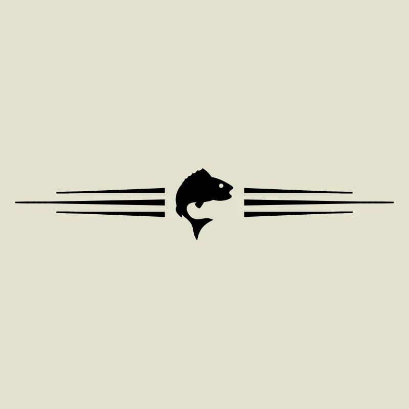 Fisch Symbol Linie